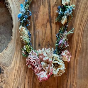 English country garden necklace, one of a kind, all hand made